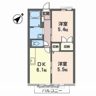 アベニュー段上【2階】の間取り