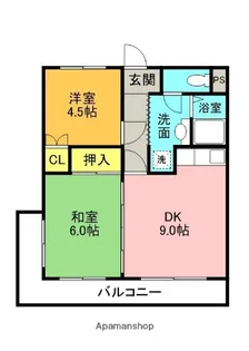 サンライズ成田【102号室】の間取り