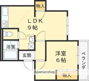 シャトー北野【5階】の間取り