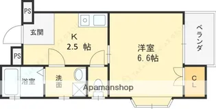 菊水パレス【4A号室】の間取り