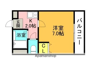 オークグレイス香里園【2階】の間取り