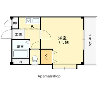 オークグレイス香里園【301号室】の間取り