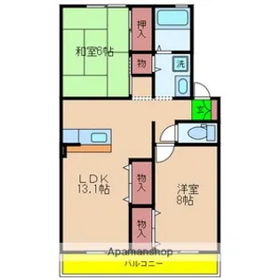 ミモザ【1階】の間取り