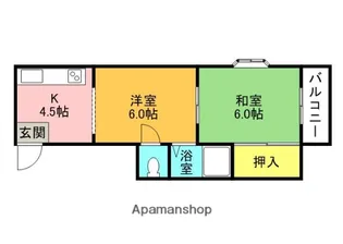 ヴィラ赤とんぼ【503号室】の間取り