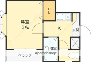 ベルファ大和田【101号室】の間取り