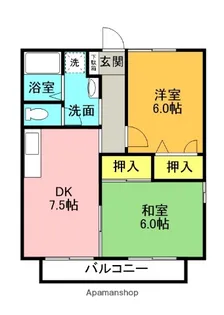 コスモコート東【2階】の間取り