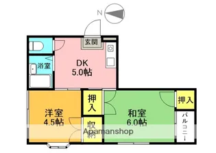 カールハイツ寝屋川Ⅱ【1階】の間取り