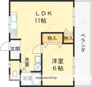 エイト寝屋川マンション【3階】の間取り