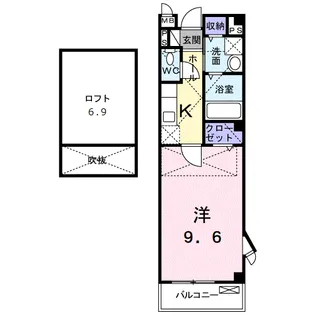 セイバリースクエア B【2階】の間取り