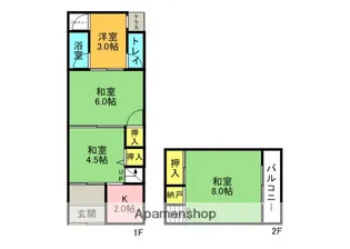 大阪府寝屋川市若葉町【一戸建】の間取り