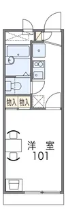 レオパレスヒライⅡ【1階】の間取り