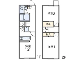 レオパレスグランシャリオ【102号室】の間取り