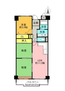 サンマンション南野【4階】の間取り
