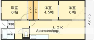 松栄畷ハイツ【1階】の間取り