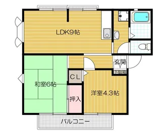 サンビレッジ太間 A【101号室号室】の間取り