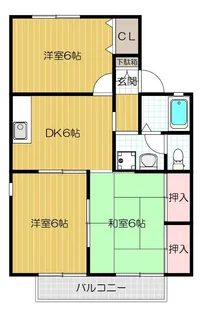 グリーンシャルマン A棟【202号室号室】の間取り