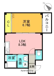 グレートヒルズ6番館【205号室】の間取り