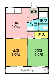北田マンション【2階】の間取り