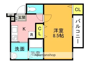 フジパレス牧野Ⅲ番館【1階】の間取り