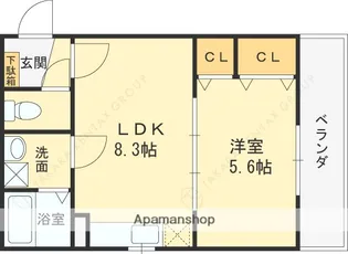KTIレジデンス寝屋川【2階】の間取り