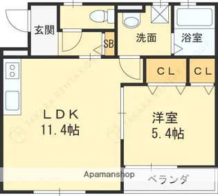 GMビルズ対馬江【303号室】の間取り