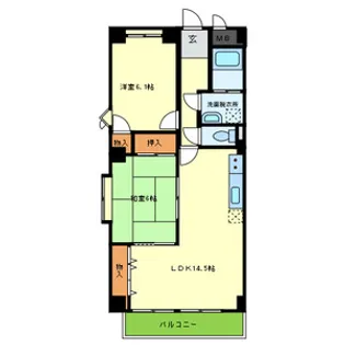 サンガーデンヨコヤマ【5階】の間取り