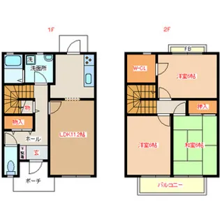 クレスト田原台【1階】の間取り