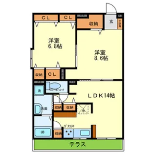 グランドメゾンHORI【1階】の間取り