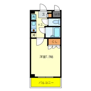 ソレイユ畷【201号室号室】の間取り
