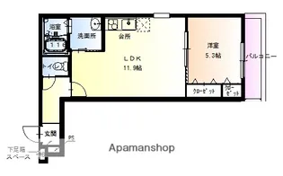 フジパレス八坂町【0203号室】の間取り