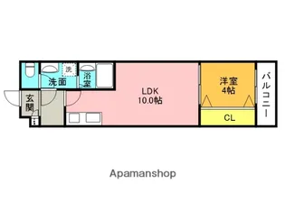 ディアコート長栄寺東棟【3階】の間取り