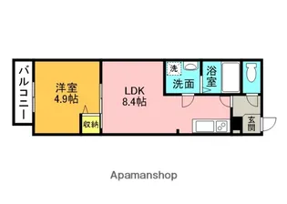 ALEGRIA四条畷【102号室】の間取り
