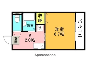 カーサ忍ヶ丘【202号室】の間取り
