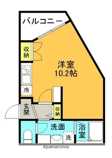 キャルムコート忍ケ丘【3階】の間取り