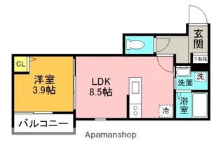 Solvida香里園【302号室】の間取り