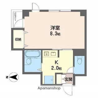 ナカタビルⅢ番館【3階】の間取り