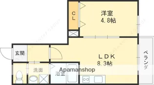 ESCALA四條畷【1階】の間取り