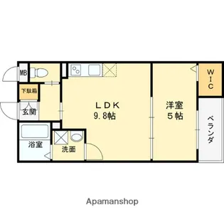 ALLIER PARK下木田【303号室】の間取り