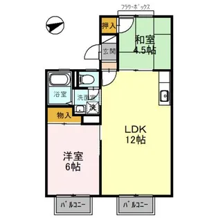 髙井ハイツ C棟【2階】の間取り