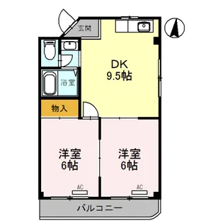 オスカー桜木A【4階】の間取り