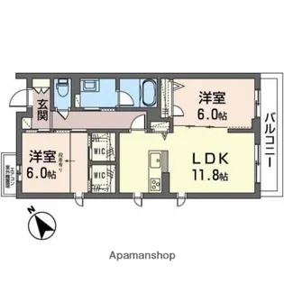 ルヴニールⅢ【303号室】の間取り