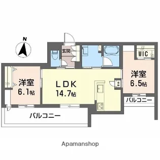 シャーメゾン レソール【2階】の間取り