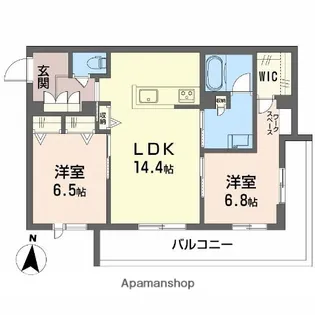 シャーメゾン レソール【2階】の間取り