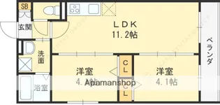 AVANTIO寝屋川市駅【202号室】の間取り