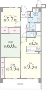 ヴェルテ忍ケ丘Ⅱ番館【6階】の間取り