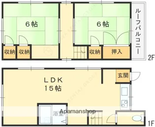 大阪府寝屋川市美井元町【一戸建】の間取り