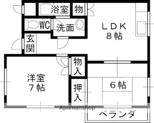 大阪府高槻市安岡寺町1丁目【マンション】の間取り