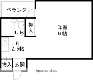 1Kの間取り画像