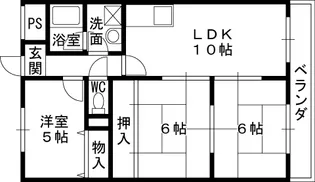 大阪府高槻市大蔵司3丁目【マンション】の間取り