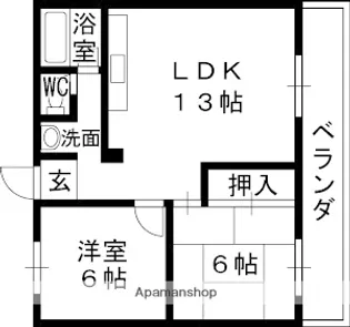 長谷川マンション【3階】の間取り